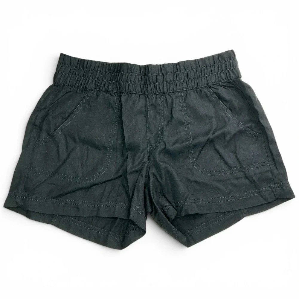 Athleta Black Benicia Short Women Size 6 Lyocell Elastic Waist Casual 983372